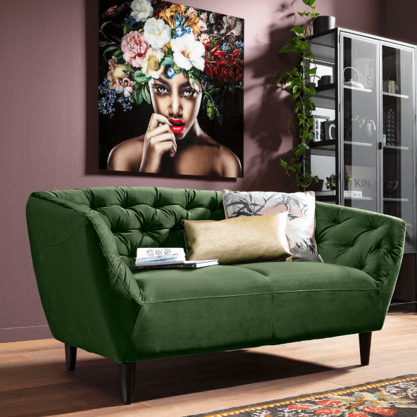 Möbel GUNST - Sofas & Couchen: Grüne Samstcouch Modern Style 