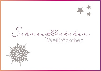 GUNST-Weihnachtskarte Motiv 2: Schneeflöckchen Weißröckchen