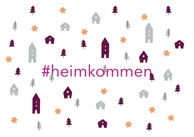 GUNST-Weihnachtskarte Motiv 1: #heimkommen