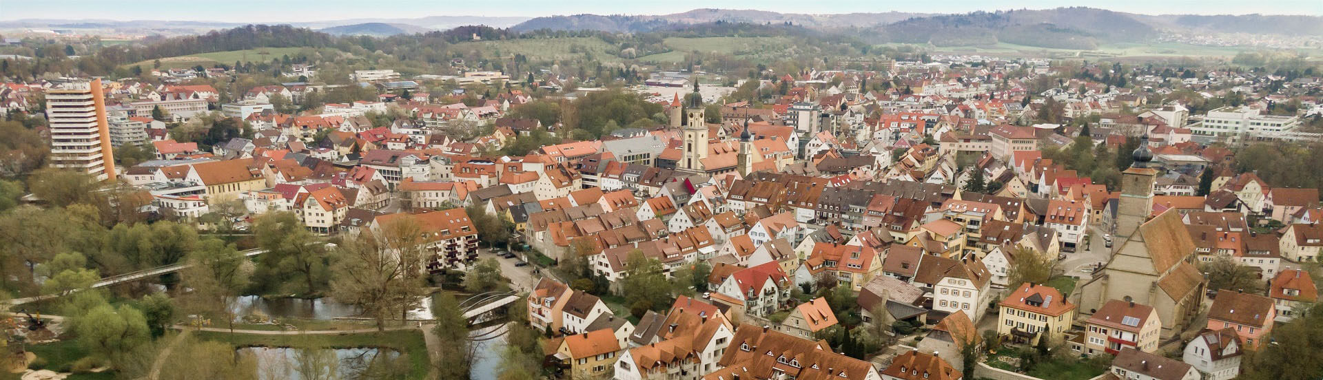 Luftbild von Crailsheim zum zum Blogartikel "Danke Schwäbisch Hall"