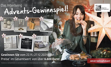 Teaser-Bild für das Interliving Advetnsgewinnspiel im Advent 2021.
