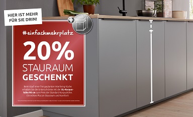 Beitragsbild Aktion Interlicing "20% Stauraum geschenkt".