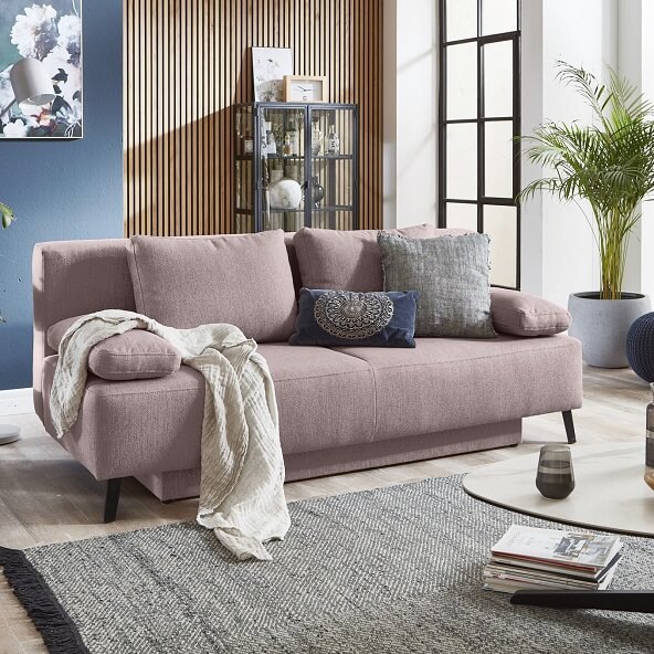 GUNST-Blog Wohntrends 2022: Sofa in pastellrosa