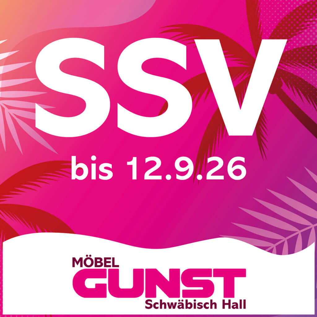 Der Sommer ist da! Mit den heißen Temperaturen fallen bei uns die Preise. Bei Möbel GUNST ist SSV!